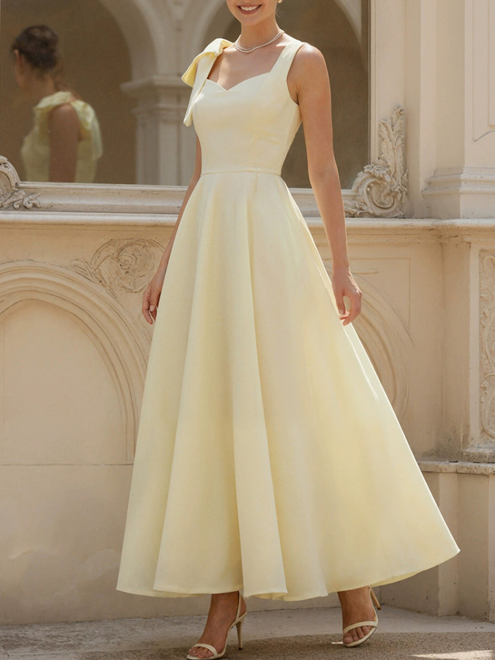 ✨Elegant Off Shoulder Backless A-Line Long Dress✨