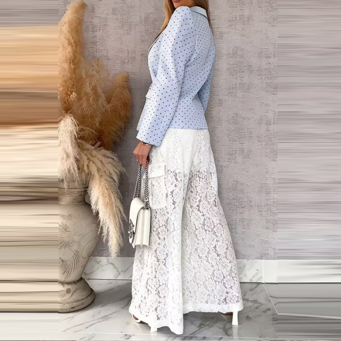 ✨Lace Perspective High Waist Beach Long Pants✨