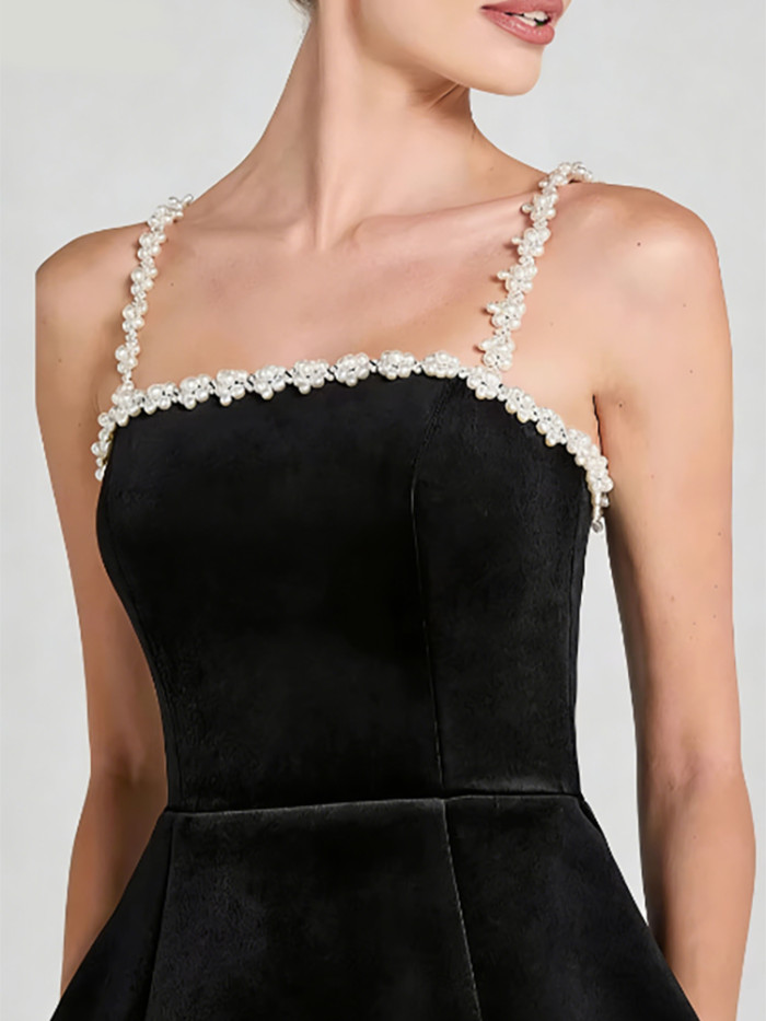✨Sexy Off Shoulder Pearl Patchwork Party Dress✨