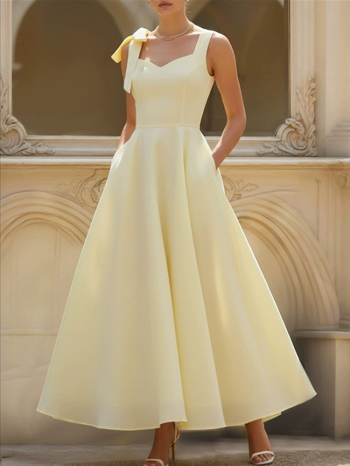 ✨Elegant Off Shoulder Backless A-Line Long Dress✨