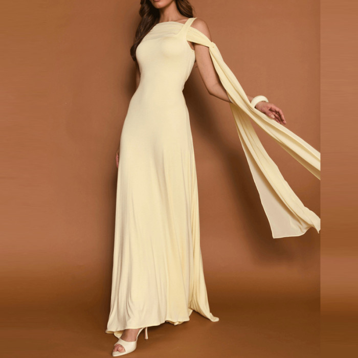 ✨Asymmetric Off Shoulder Slanted Neck Party Dress✨