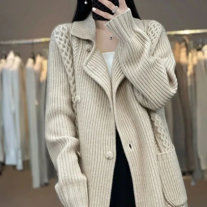 ✨Versatile Lazy Style Solid Midi Sweater Coat Cardigan✨