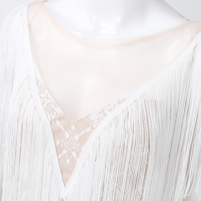 ✨Sexy Deep V Fringed Party Long Dress✨
