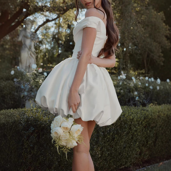 ✨Elegant Off Shoulder Backless Wedding Guest Dress✨