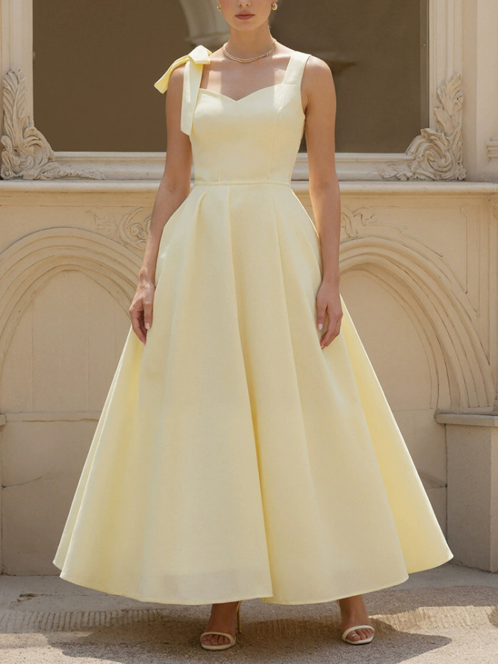 ✨Elegant Off Shoulder Backless A-Line Long Dress✨