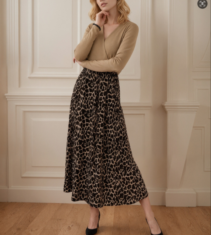 ✨Fierce Leopard Patchwork V-Neck Slim Casual Dress✨
