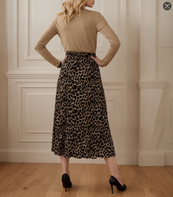 ✨Fierce Leopard Patchwork V-Neck Slim Casual Dress✨