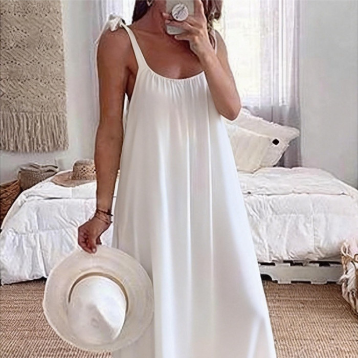 ✨Vintage Solid Loose A-Line Long Dress✨