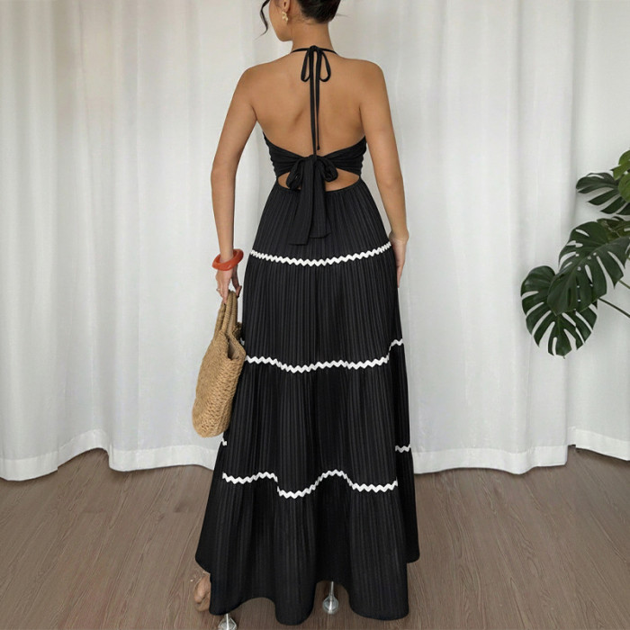✨Slim Striped A-Line Summer Maxi Dress✨