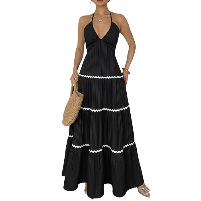 ✨Slim Striped A-Line Summer Maxi Dress✨