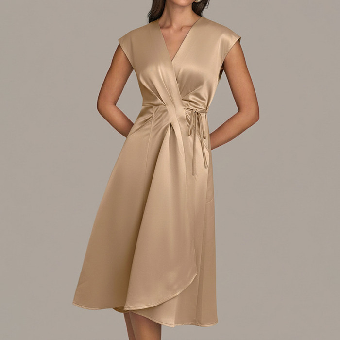✨Vintage Solid A-Line Midi Dress✨