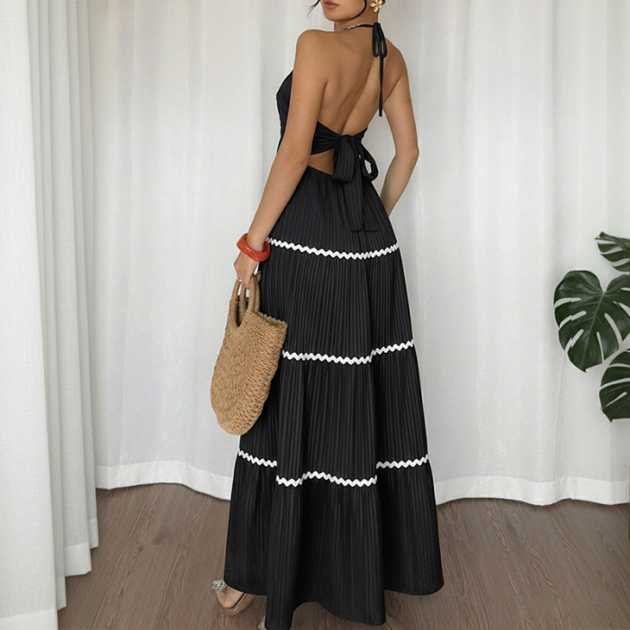 ✨Slim Striped A-Line Summer Maxi Dress✨