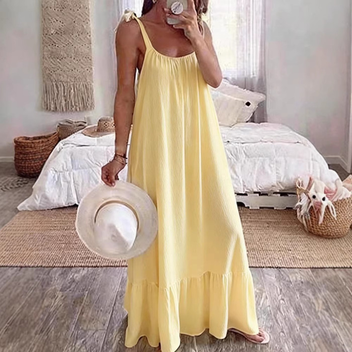 ✨Vintage Solid Loose A-Line Long Dress✨