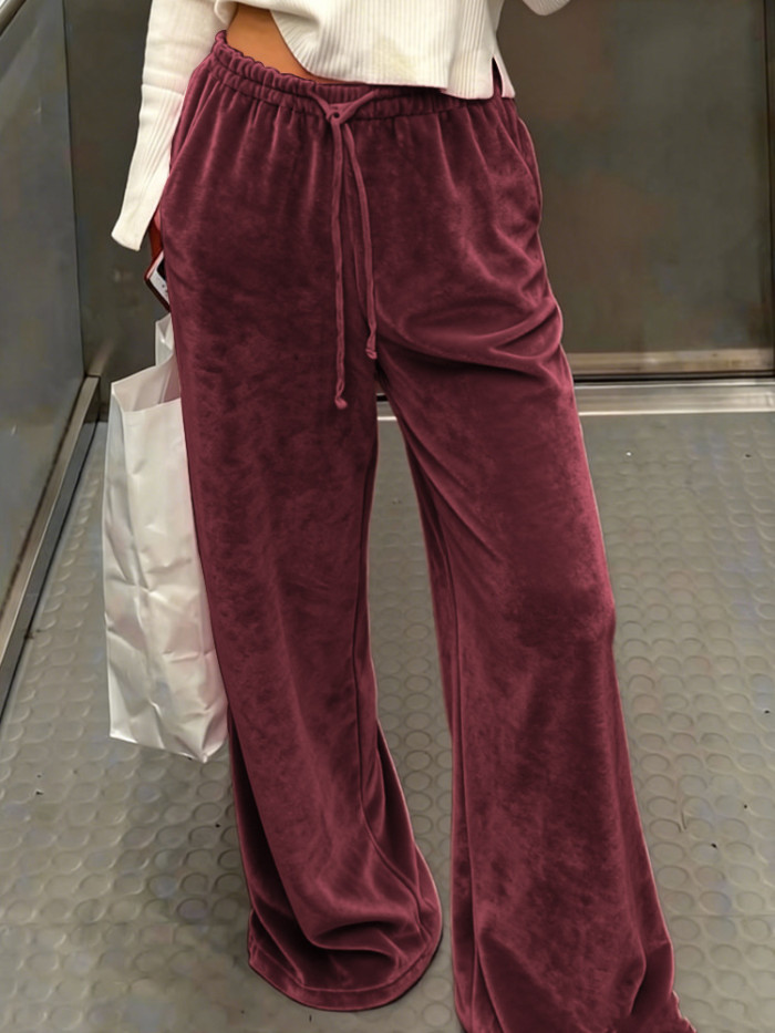 ✨Solid Color Casual Baggy Wide-Leg Pants✨