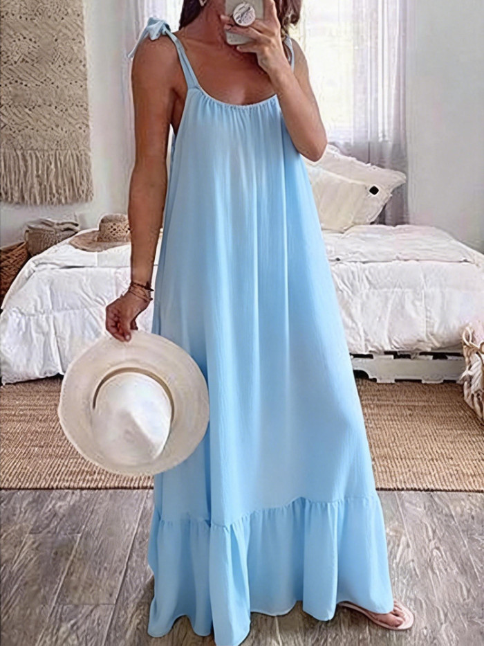 ✨Vintage Solid Loose A-Line Long Dress✨