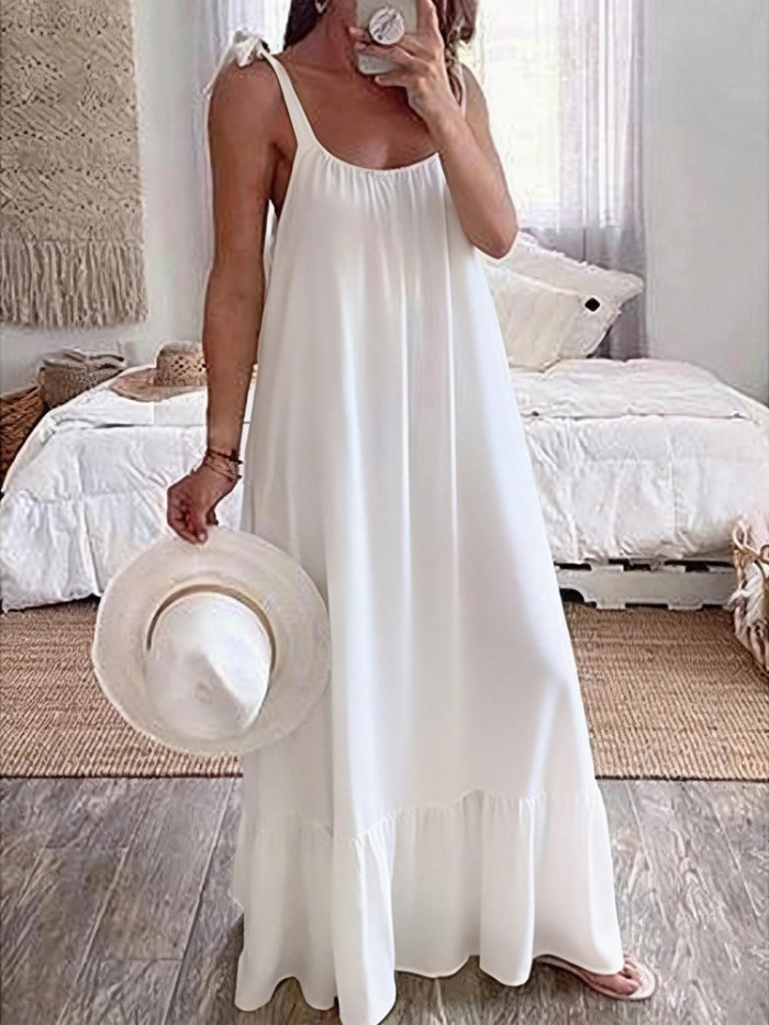 ✨Vintage Solid Loose A-Line Long Dress✨