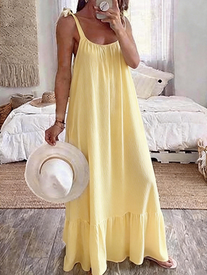 ✨Vintage Solid Loose A-Line Long Dress✨