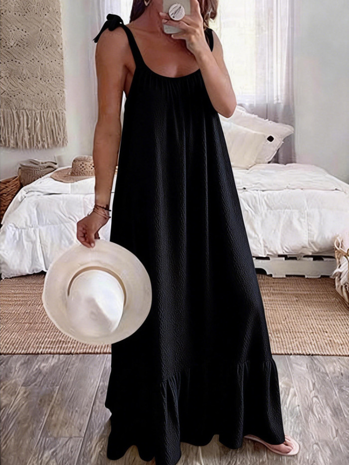✨Vintage Solid Loose A-Line Long Dress✨