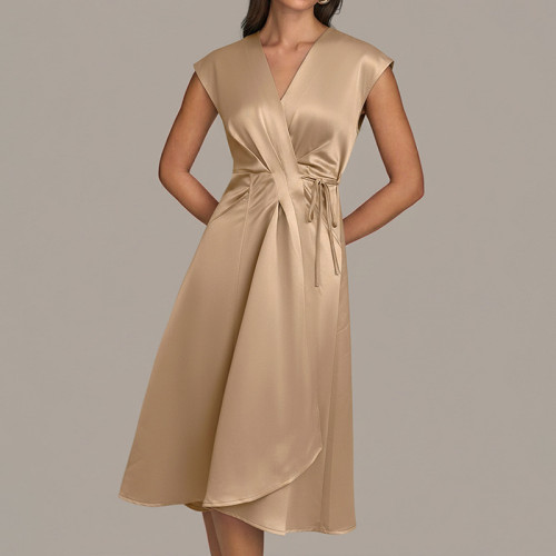 ✨Vintage Solid A-Line Midi Dress✨