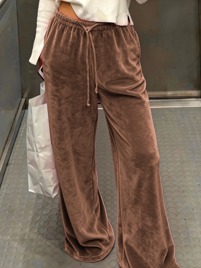 ✨Solid Color Casual Baggy Wide-Leg Pants✨