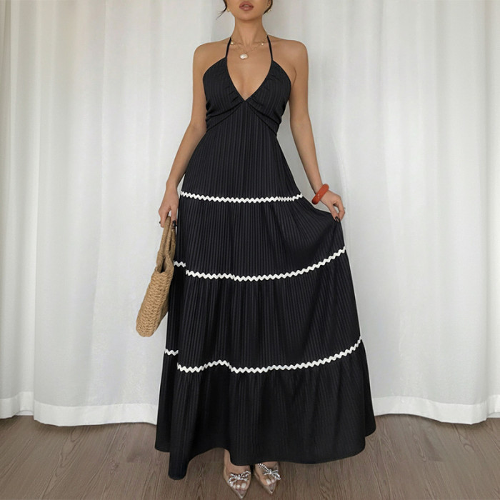 ✨Slim Striped A-Line Summer Maxi Dress✨