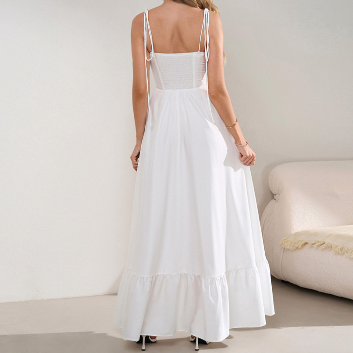 ✨Spaghetti Strap Ruched Waist-Cinched Tiered Maxi Dress✨