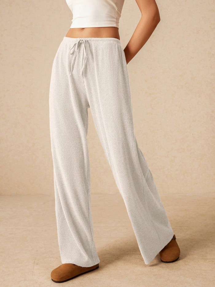 ✨Split-Joint Solid Drawstring Wide Leg Loose Pants✨