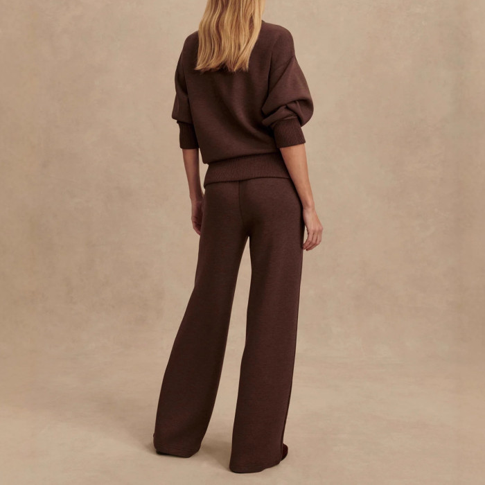 ✨Vintage Solid 2 Piece Long Sleeve Pullover & Pants Set✨