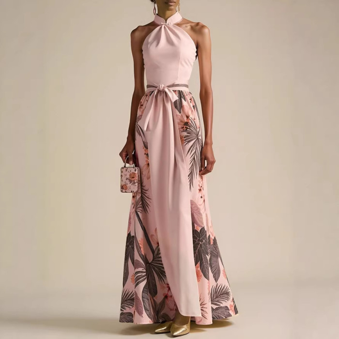 ✨Off Shoulder Floral Printed Pleated Maxi Dress✨
