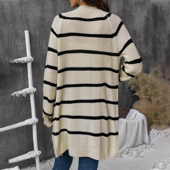 ✨Striped Loose Button Up Cardigan Sweater✨