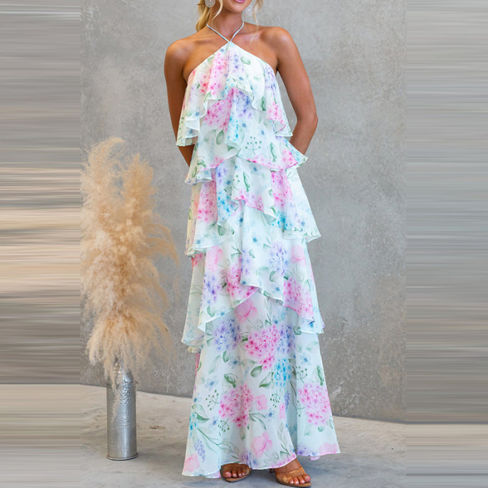 ✨Floral Print Off-Shoulder Beach Long Dress✨