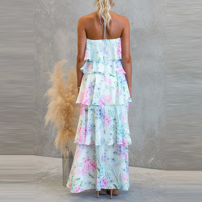 ✨Floral Print Off-Shoulder Beach Long Dress✨