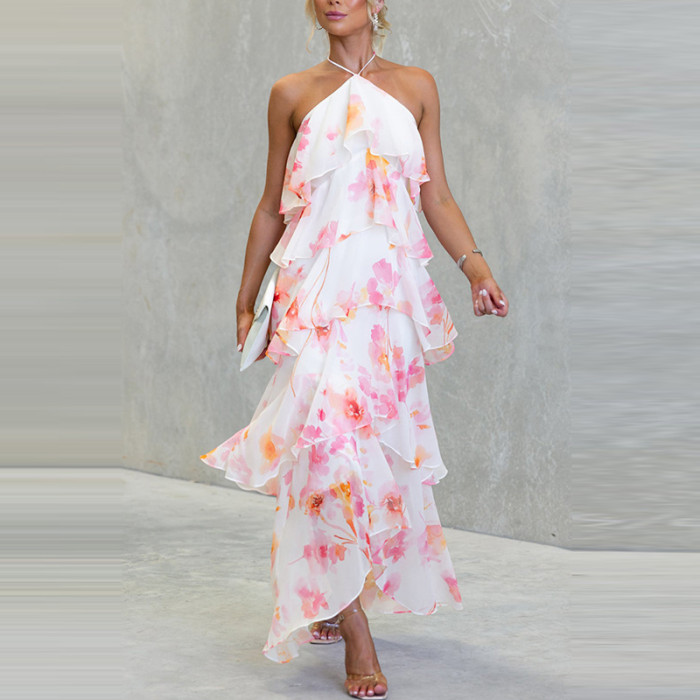 ✨Floral Print Off-Shoulder Beach Long Dress✨