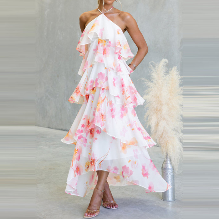 ✨Floral Print Off-Shoulder Beach Long Dress✨
