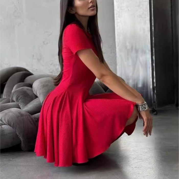 ✨ Solid Color Polo Collar Shirt Dress ✨