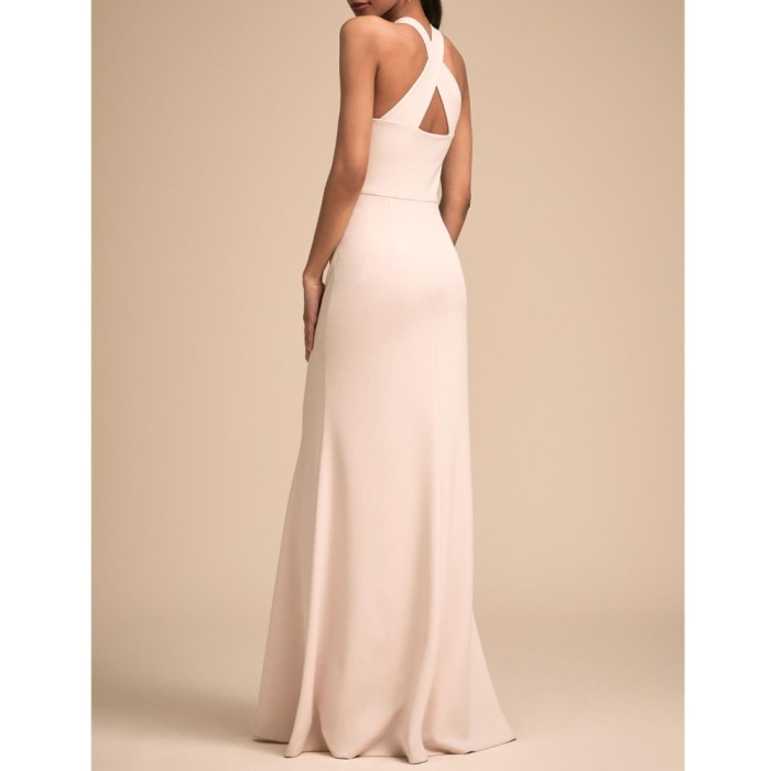 ✨ Bow Open Back Halter Evening Dress ✨