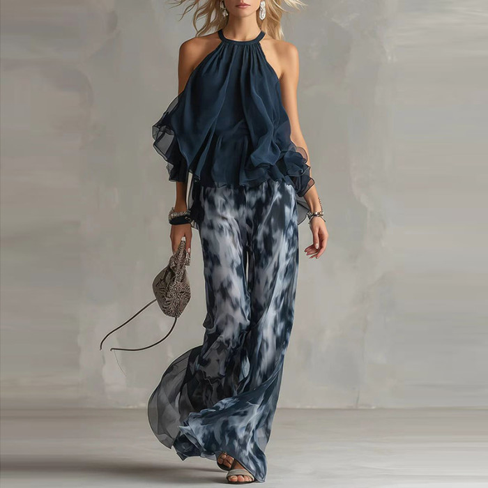✨Floral Print Chiffon Sling Two-Piece Set✨
