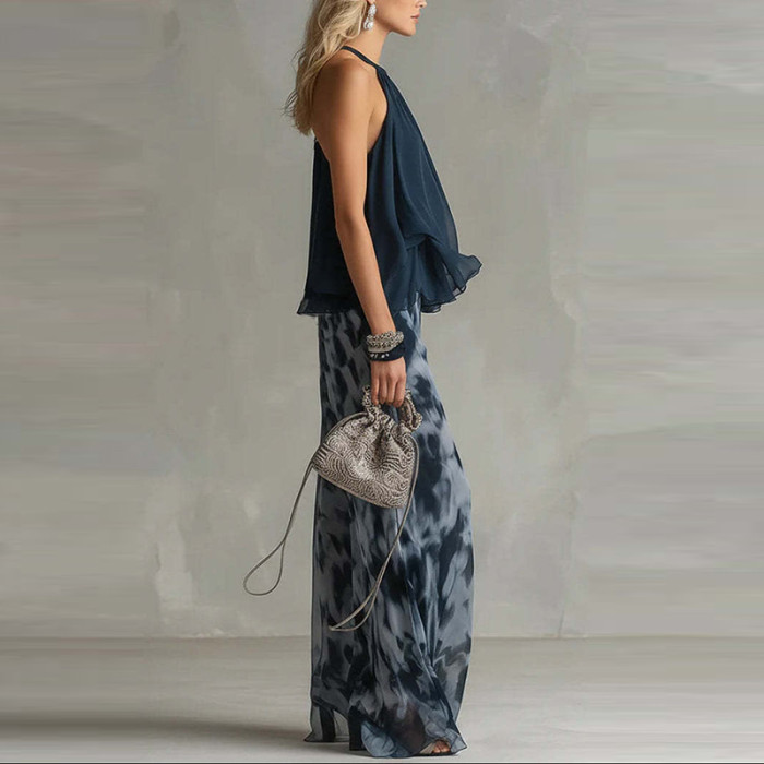 ✨Floral Print Chiffon Sling Two-Piece Set✨
