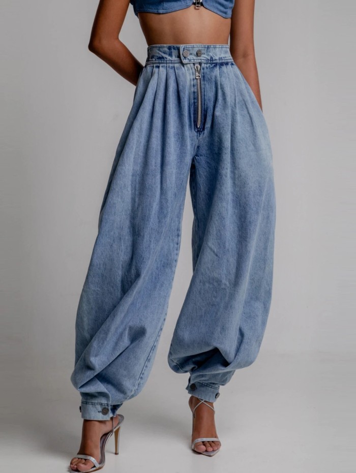 ✨ Retro High-Waisted Loose Denim Jeans ✨