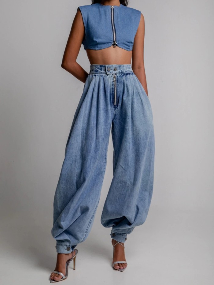 ✨ Retro High-Waisted Loose Denim Jeans ✨