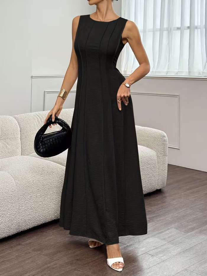 ✨ Pleated Solid Color Loose Long Dress ✨