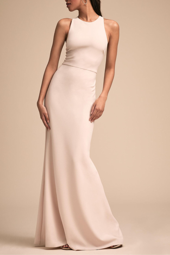 ✨ Bow Open Back Halter Evening Dress ✨