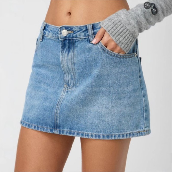 ✨ Minimalist All-Match Y2K Denim Mini Skirt ✨