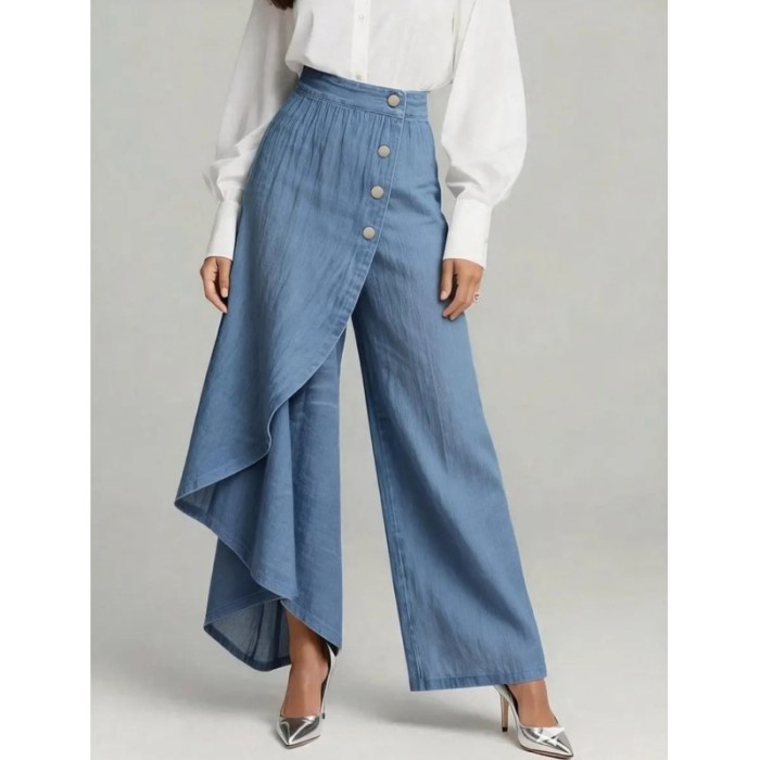 ✨Solid Color Irregular Patchwork Y2K Long Pants✨