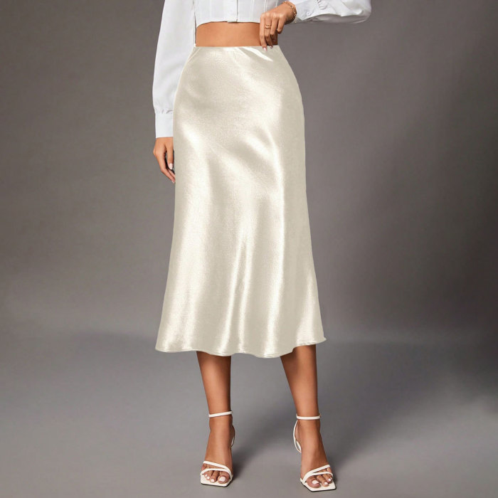 ✨Daily & Elegant High-end Imitation Silk Satin Skirt✨