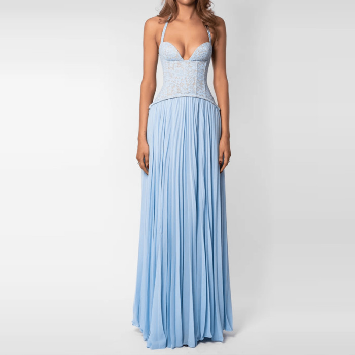 ✨Evening & Daily Off Shoulder Embroidered Patchwork Sling Dress🌙