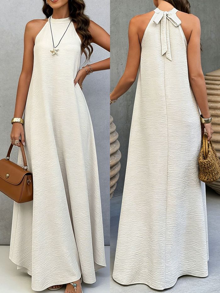 ✨Seaside & Daily Solid Color Loose Vacation Style Dress🌊