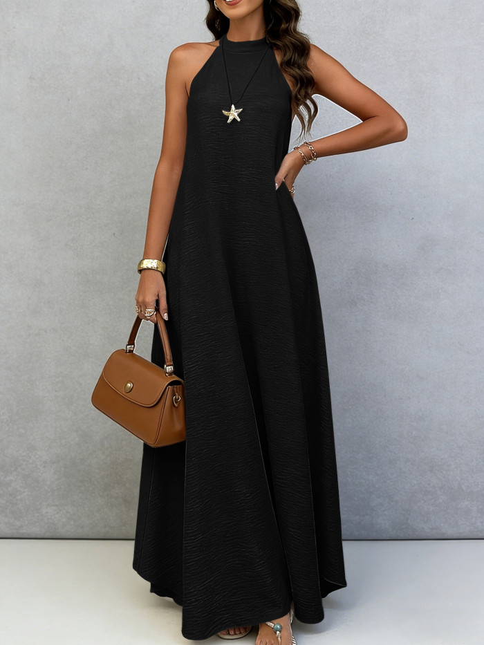 ✨Seaside & Daily Solid Color Loose Vacation Style Dress🌊