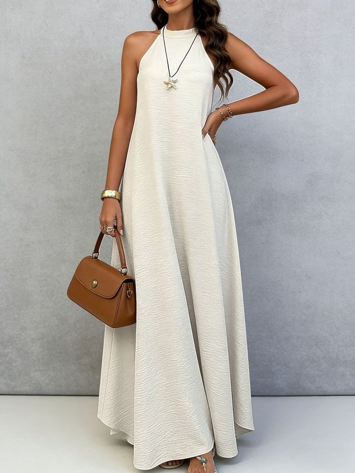 ✨Seaside & Daily Solid Color Loose Vacation Style Dress🌊