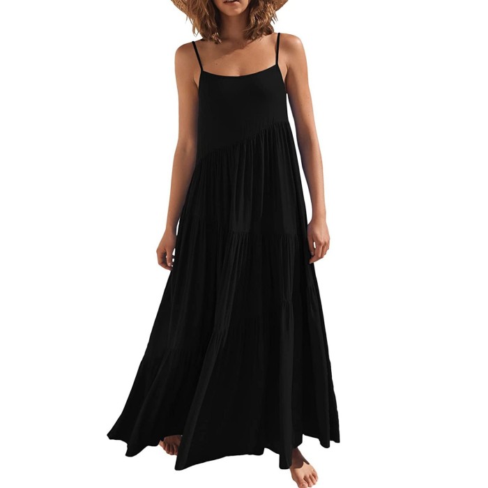 ✨Beach & Commute Strap Solid Color A-line Hem Loose Vacation Dress🌊